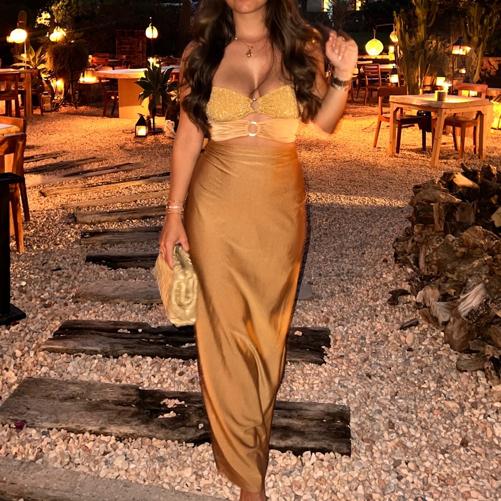 Baobab Isla Maxi Dress Gold